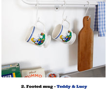 Load image into Gallery viewer, Footed Mug Cup Teddy And Lucy
