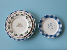 Load image into Gallery viewer, Teddy &amp; Lucy Plate Gingham
