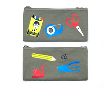 Load image into Gallery viewer, Stationery Double Zipper Pencil Case
