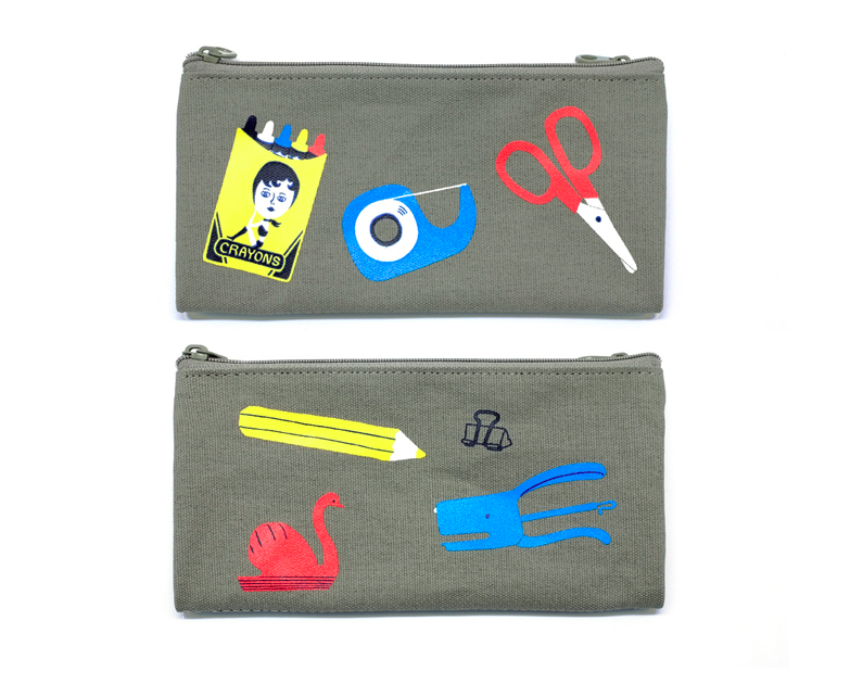 Stationery Double Zipper Pencil Case