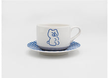 Load image into Gallery viewer, Teddy And Lucy Cup And Saucer Gingham
