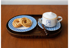 Load image into Gallery viewer, Teddy And Lucy Cup And Saucer Gingham
