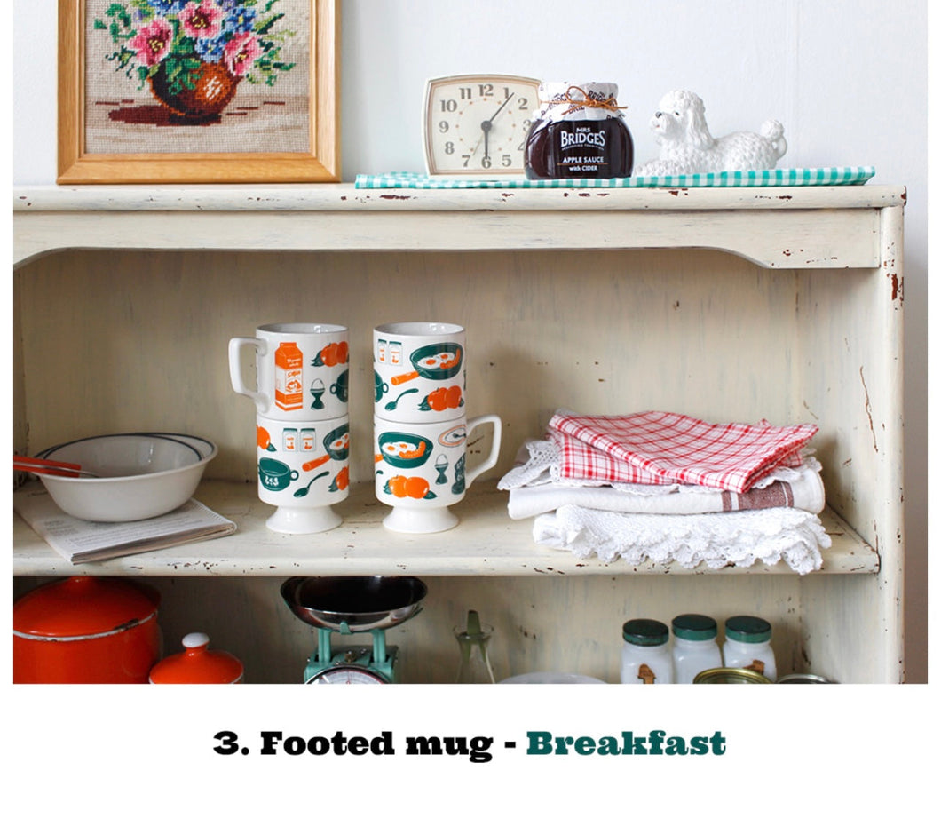 Footed Mug Cup Breakfast
