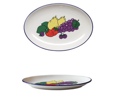 Load image into Gallery viewer, Oval Plate Happy Fruit - whoami
